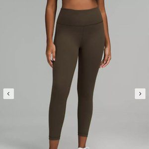 Lululemon Wunder Train High-Rise Tight 25" - Dark Olive - Size 10 - Worn Once